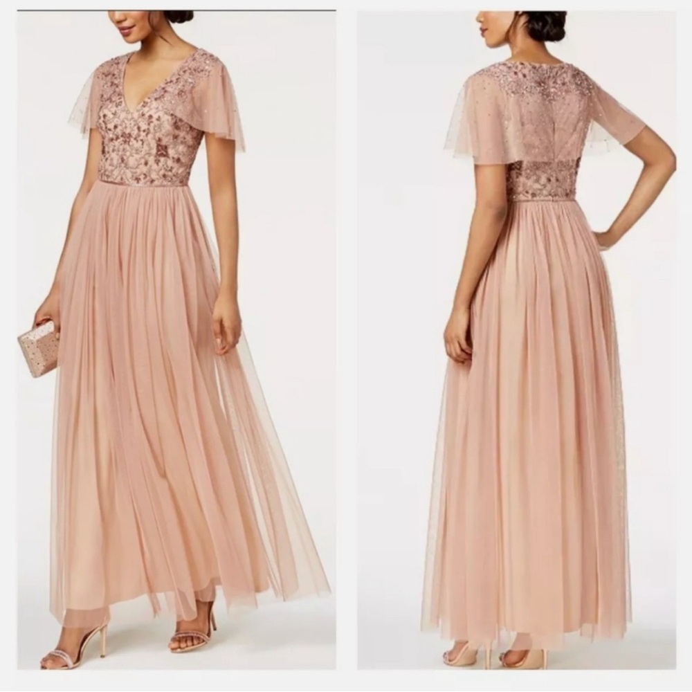 Adrianna Papell Blush Maxi Dress sz22